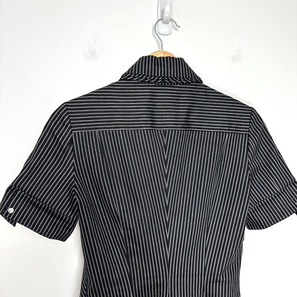 Vintage Karen Millen Black Pinstripe Pencil Dress ASO Eva Longoria - Picture 6 of 11
